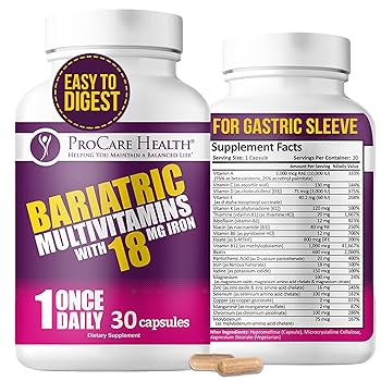 トップス Matching Long Sleeve Vitamin Mixture Bariatric Multivitamin Capsule with 45mg Iron